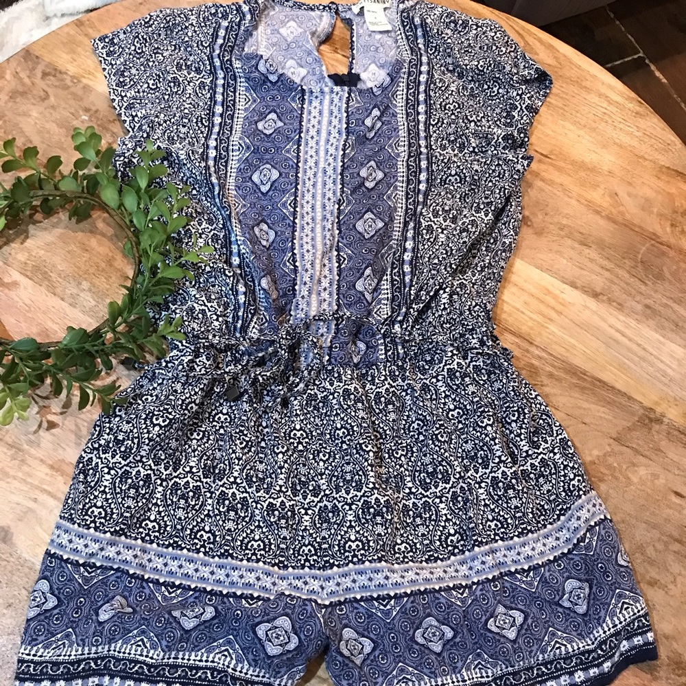Artisan NY Blue Print Romper